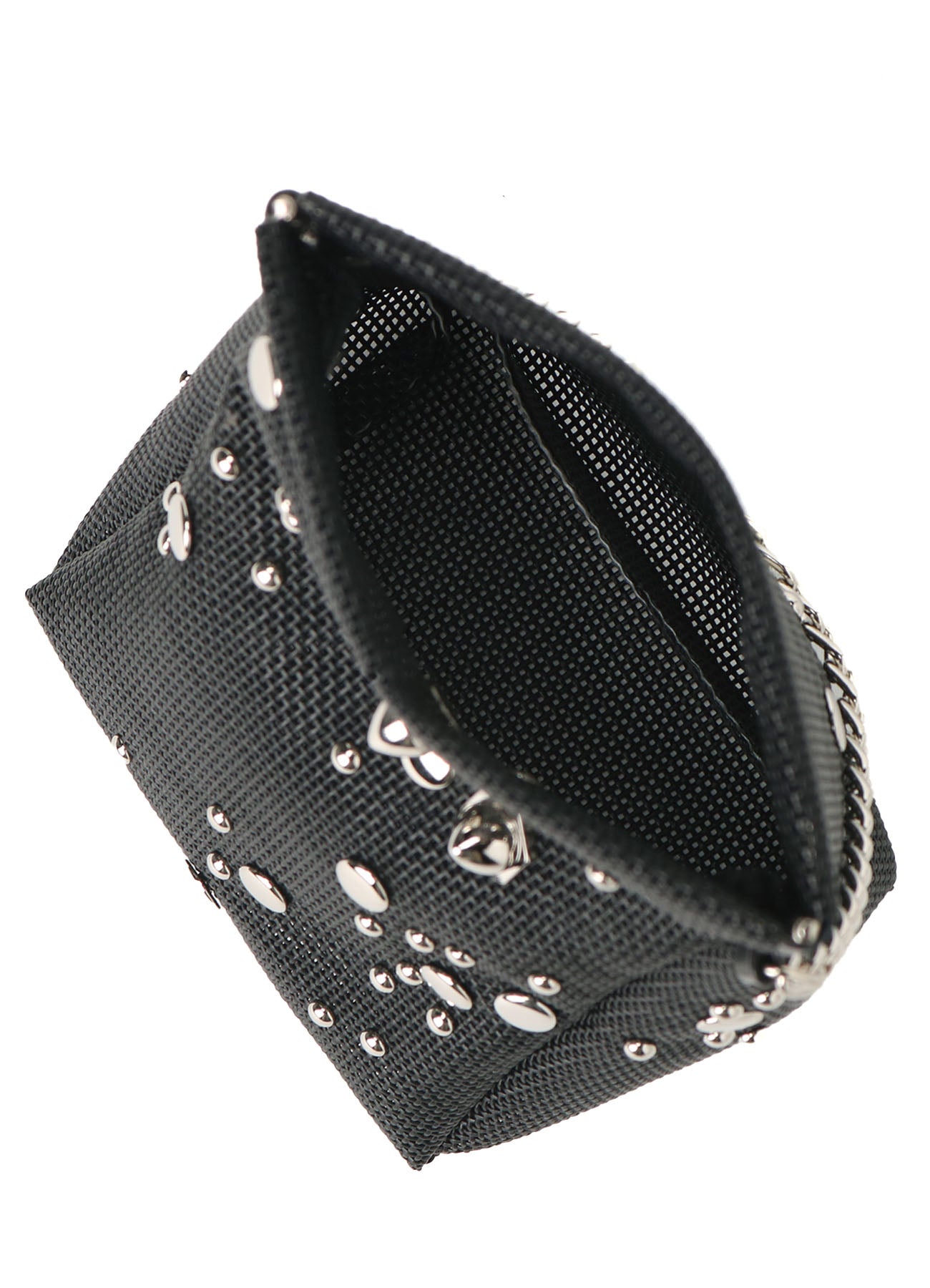 MICRO MESH DOT STUDS POUCH L