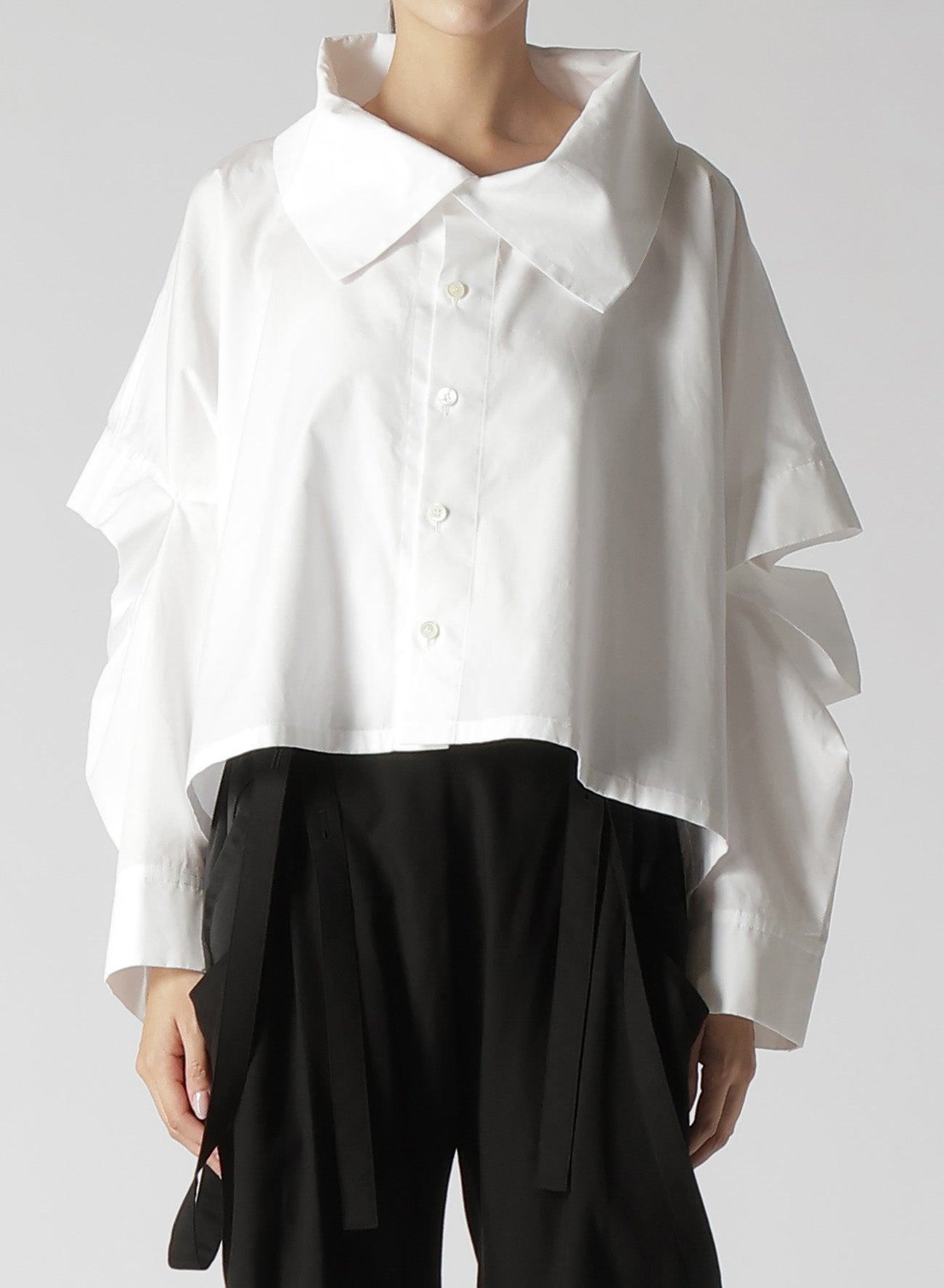 100/2 BROAD COTTON ELBOW SLIT SHIRT