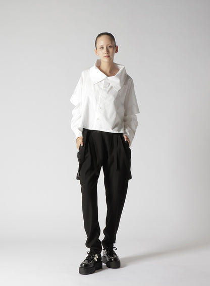 100/2 BROAD COTTON ELBOW SLIT SHIRT