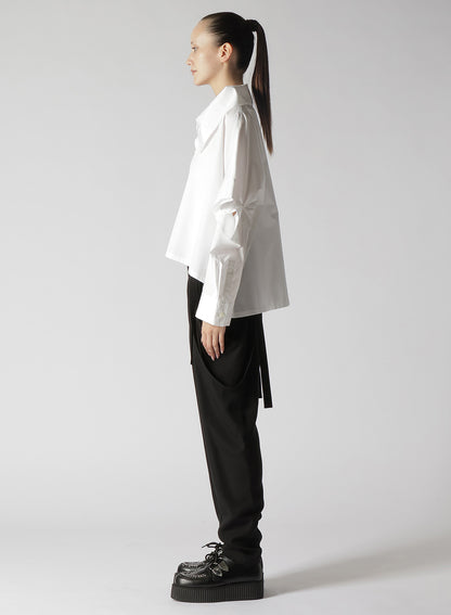 100/2 BROAD COTTON ELBOW SLIT SHIRT