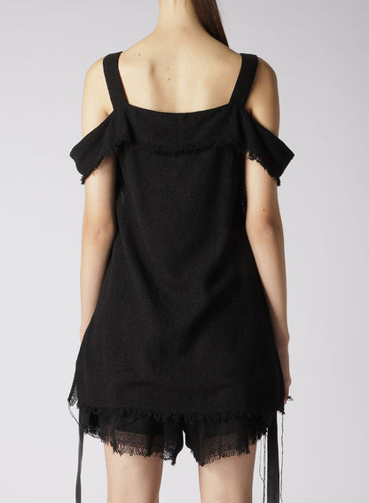 LENO SHOULDER STRAP BLOUSE