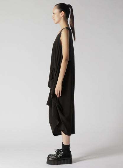 TUCKED POCKET TRIACETATE DECIN DRESS