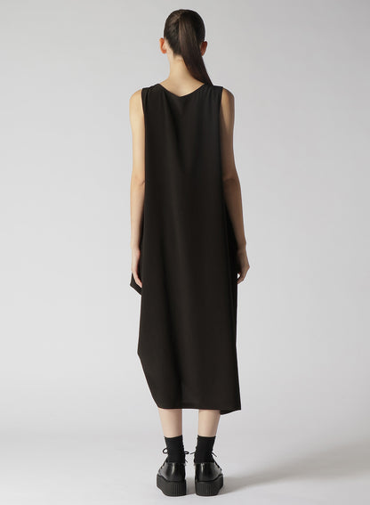 TUCKED POCKET TRIACETATE DECIN DRESS