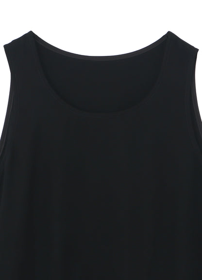 DOUBLE SATIN POCKETED PLEATS DRESS