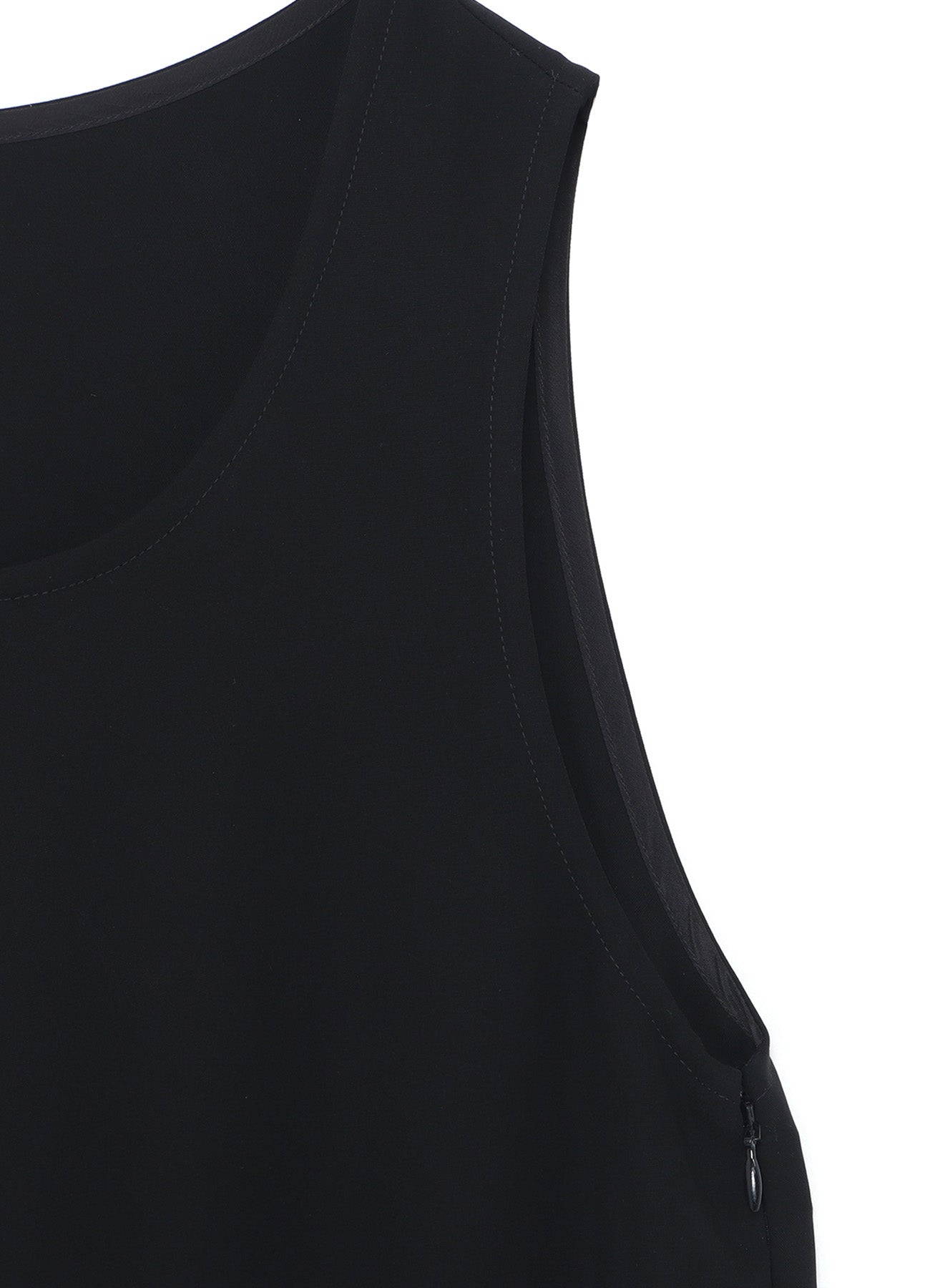 DOUBLE SATIN POCKETED PLEATS DRESS