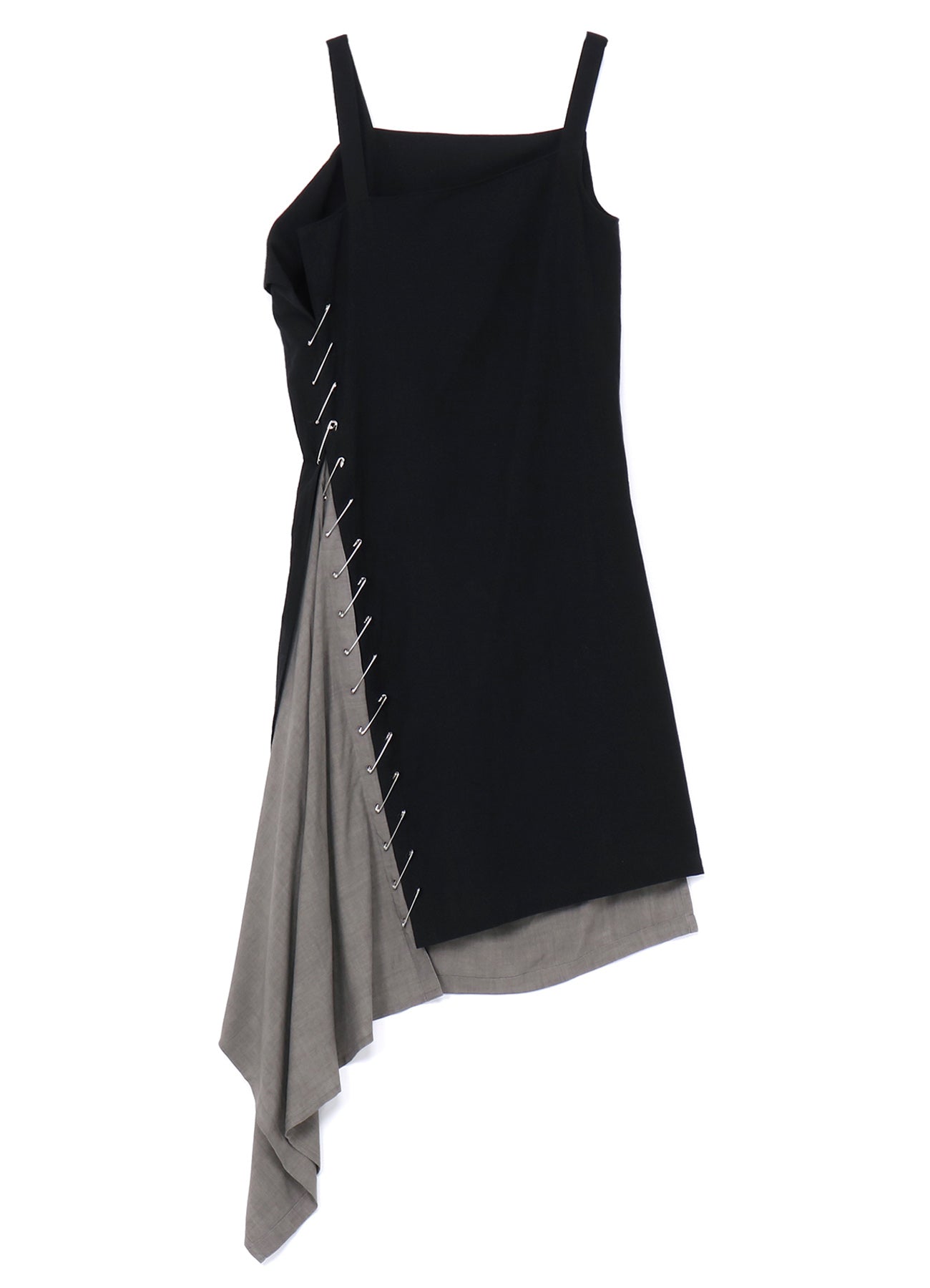 SUMI INK DYE ASYMMETRIC DRESS WITH PIN