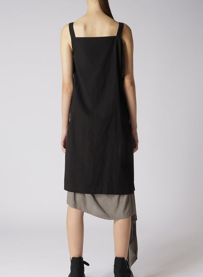 SUMI INK DYE ASYMMETRIC DRESS WITH PIN