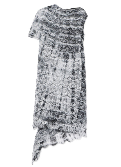 TIE DYE LACE WRAPPED SKIRT DRESS