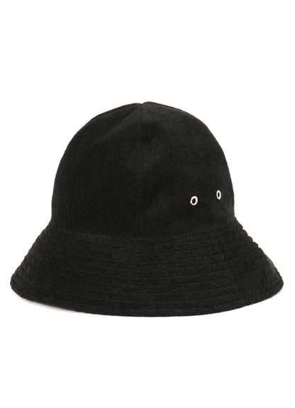 BLENDED LINEN PILE FLAT HAT WITH ATTACHED LOGO TOWEL