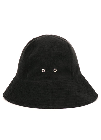 BLENDED LINEN PILE FLAT HAT WITH ATTACHED LOGO TOWEL