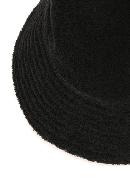 BLENDED LINEN PILE FLAT HAT WITH ATTACHED LOGO TOWEL