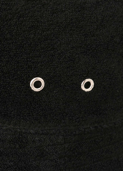 BLENDED LINEN PILE FLAT HAT WITH ATTACHED LOGO TOWEL