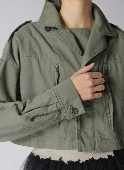 MILITARY TWILL ARMY SHORT JACKET