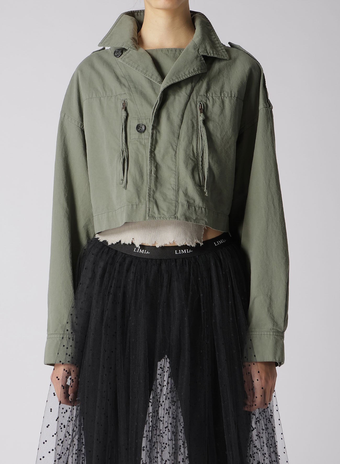 MILITARY TWILL ARMY SHORT JACKET