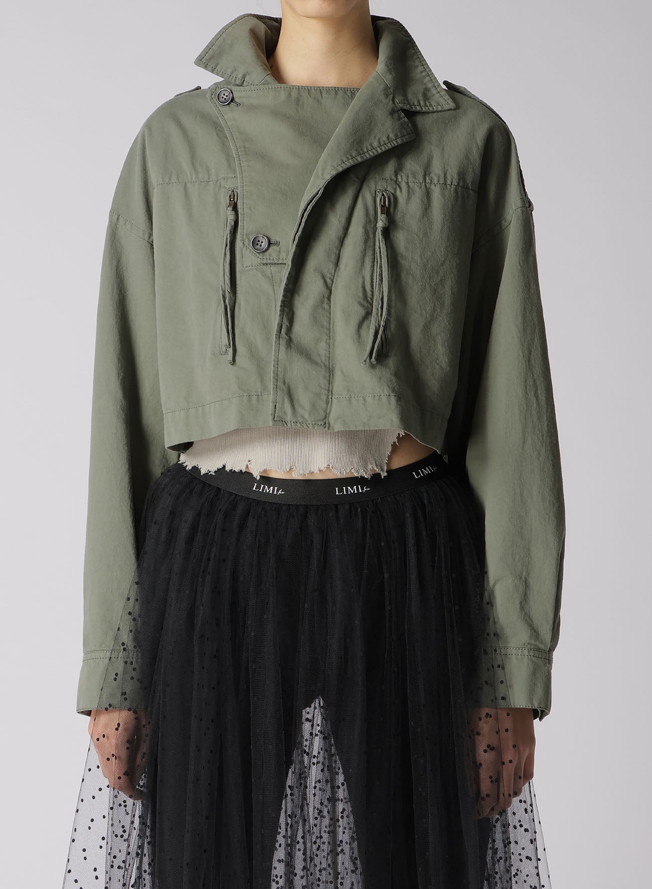 MILITARY TWILL ARMY SHORT JACKET