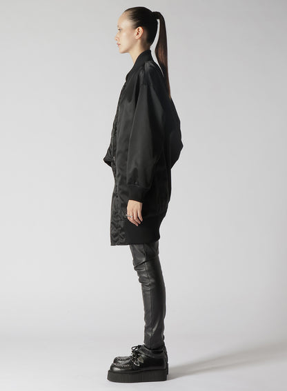 NYLON TWILL SHORT ASYMMETRIC BLOUSON