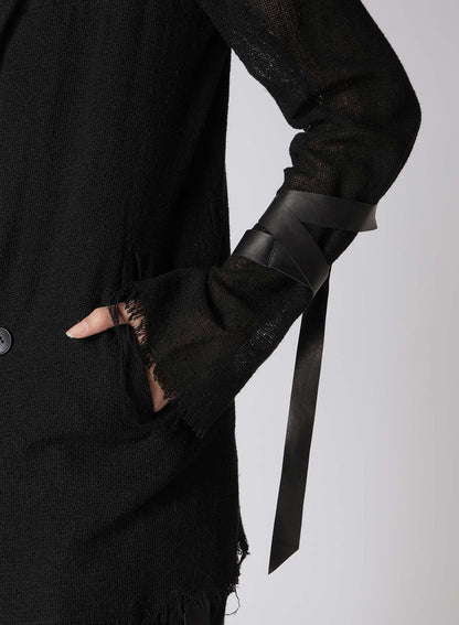 LENO SLEEVE BELT JACKET