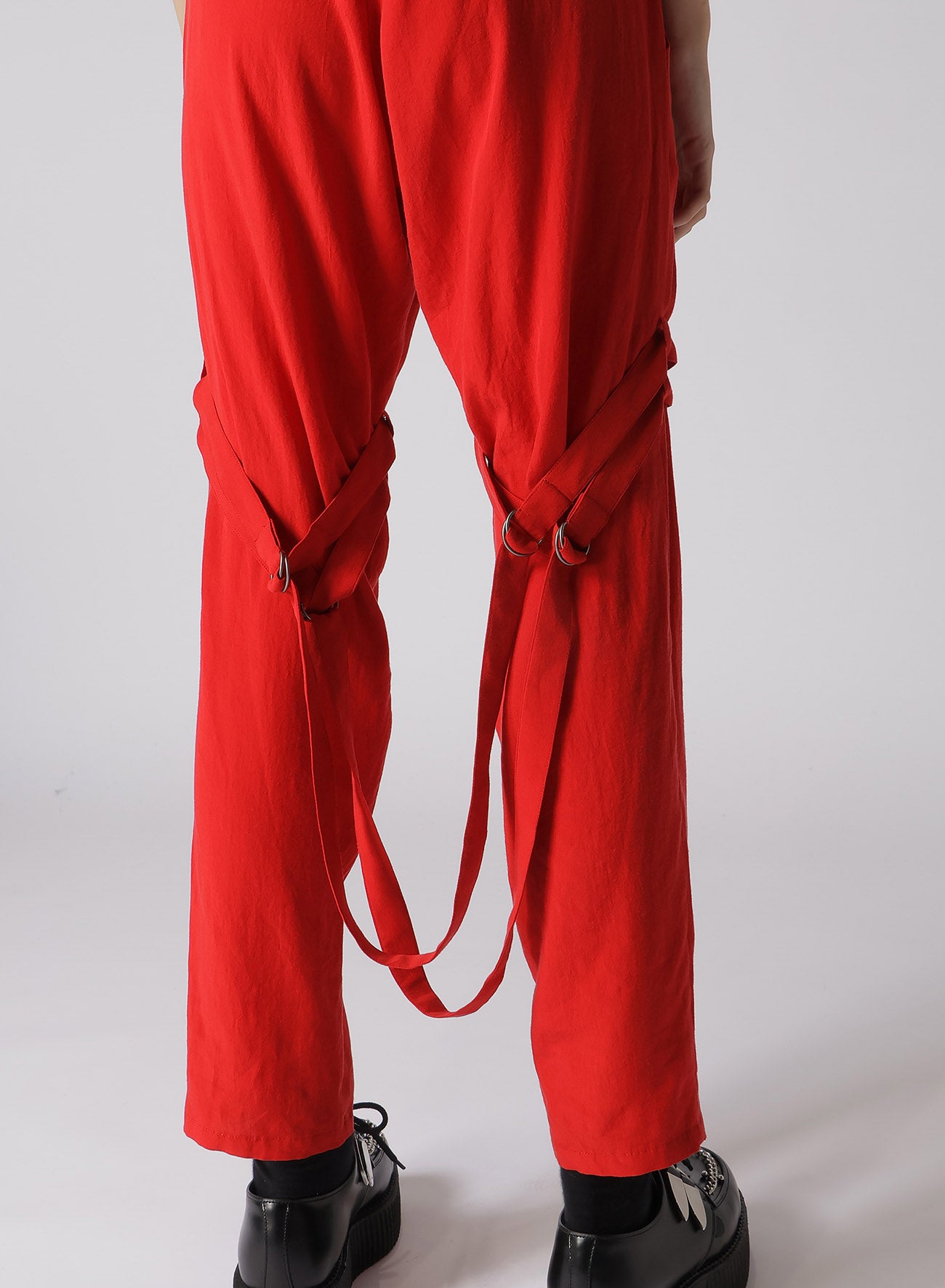 SOFT BROAD COTTON HANGING STRAP PANTS