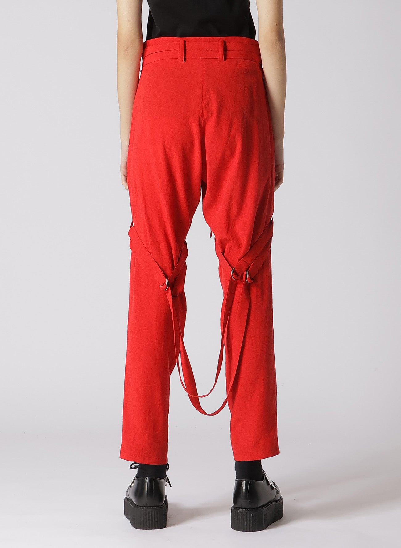 SOFT BROAD COTTON HANGING STRAP PANTS