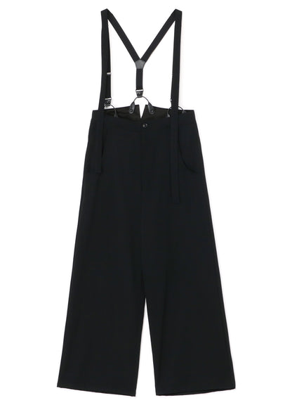 WOOL GABARDINE SUSPENDERS PANTS