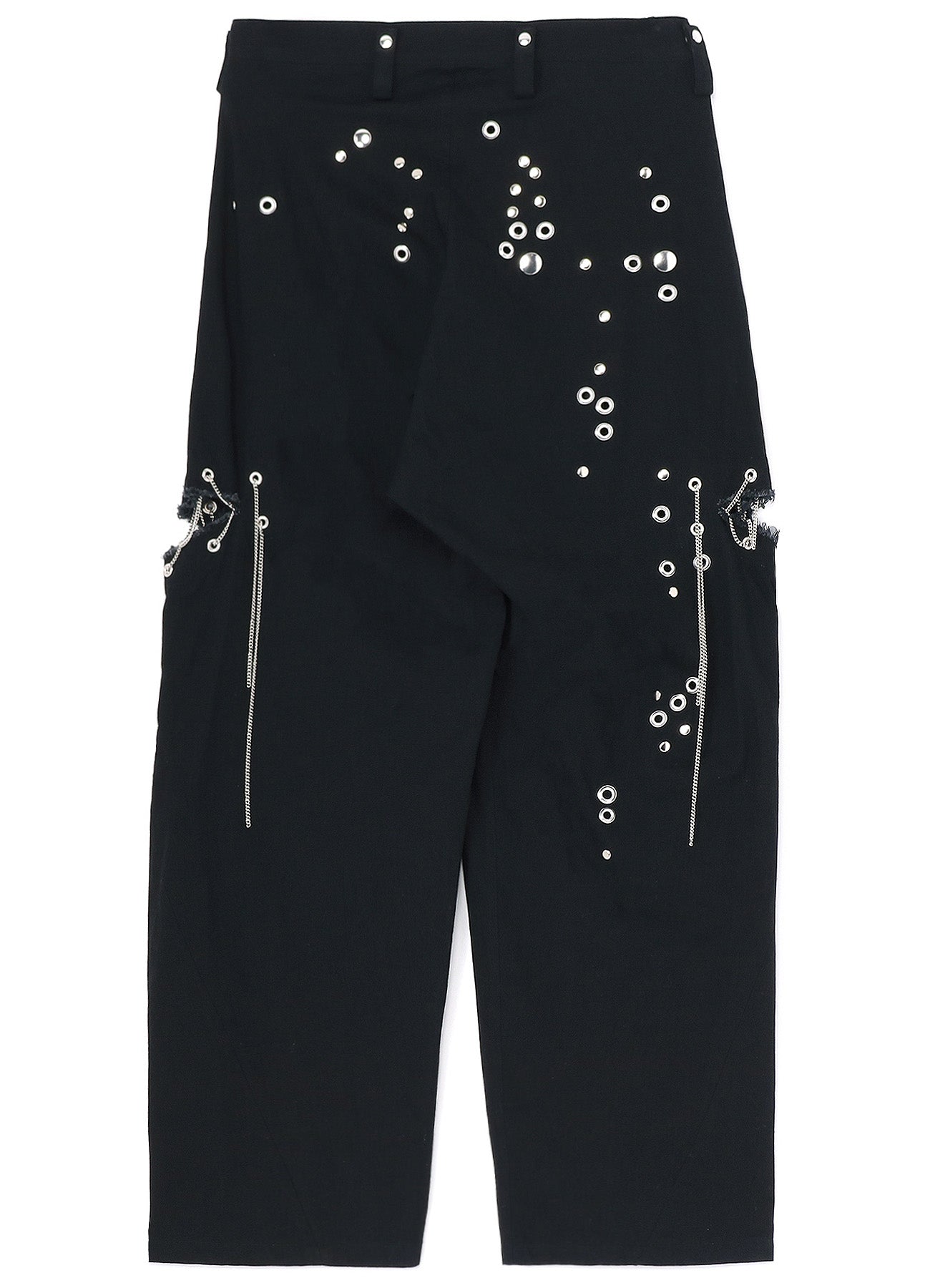 METAL EYELET SLIM DENIM PANTS