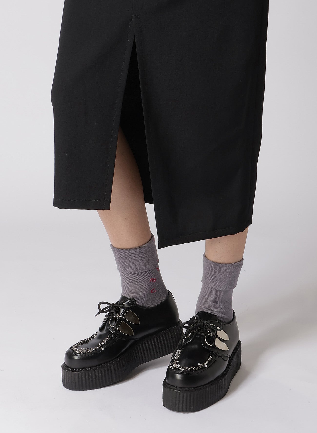 WOOL/GABARDINE TWISTED TIGHT SKIRT