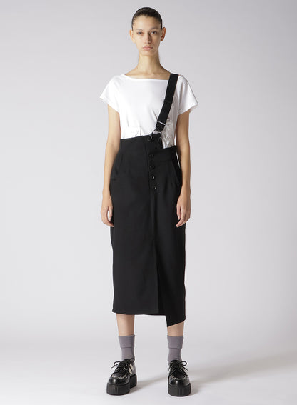 WOOL/GABARDINE TWISTED TIGHT SKIRT