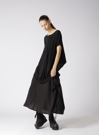 RAYON JERSEY HEM DRAPE T-SHIRT