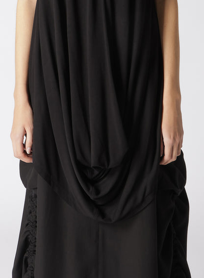 RAYON JERSEY HEM DRAPE T-SHIRT