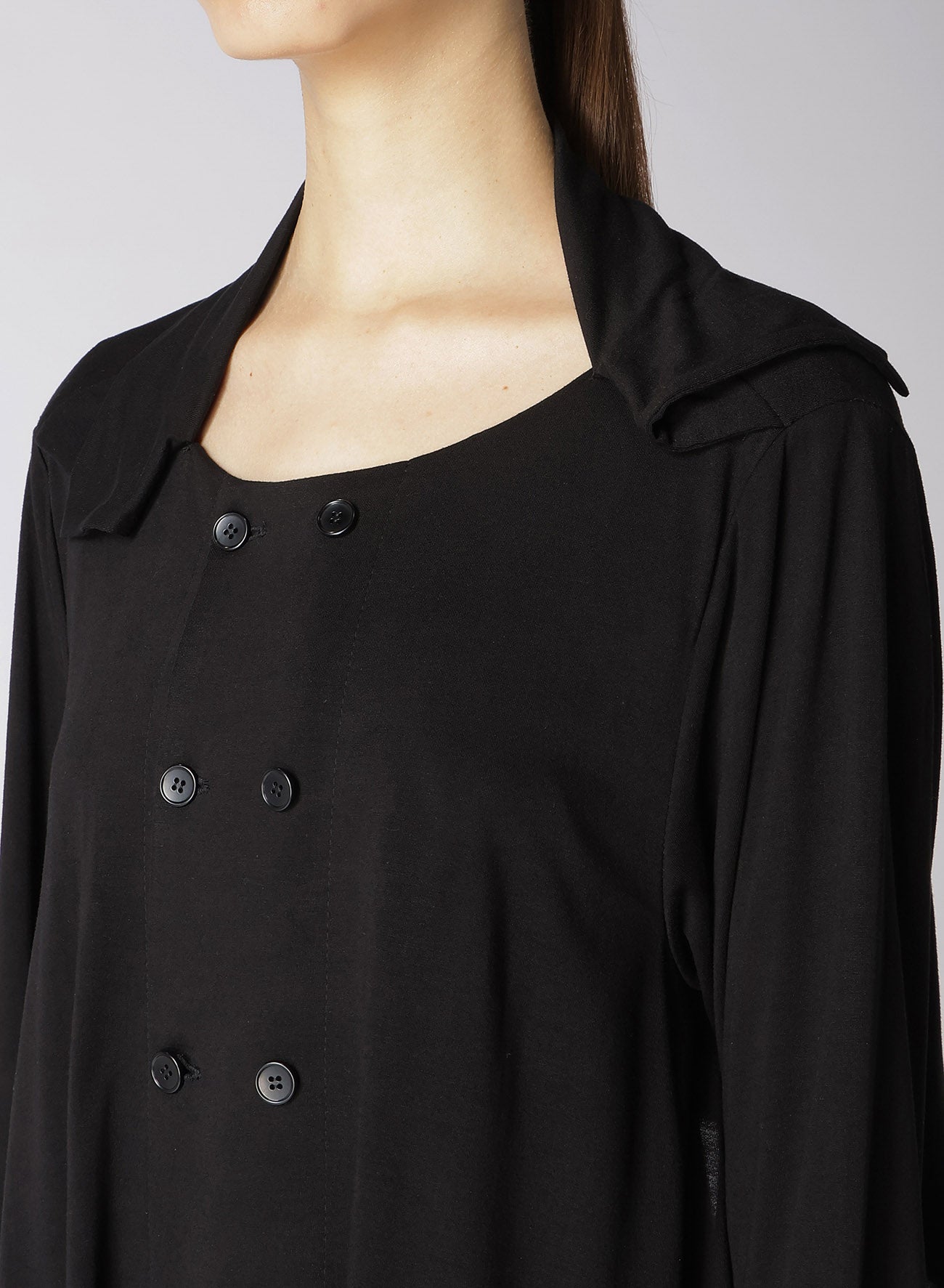 RAYON JERSEY HEM DRAPE CARDIGAN