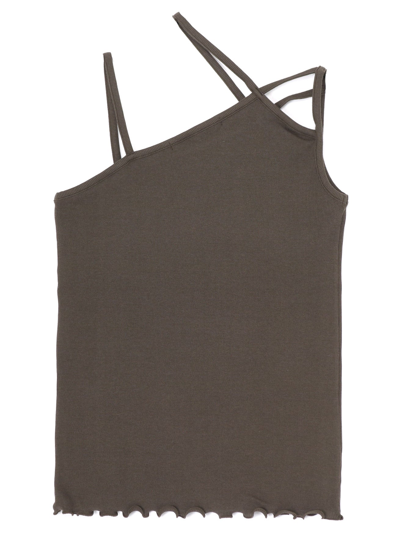 COTTON RAYON RIB SHOULDER STRING CAMISOLE