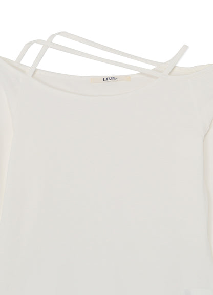 60/2 COTTON JERSEY SHOULDER STRING LONG T-SHIRT