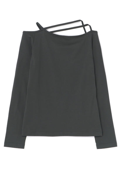 60/2 COTTON JERSEY SHOULDER STRING LONG T-SHIRT