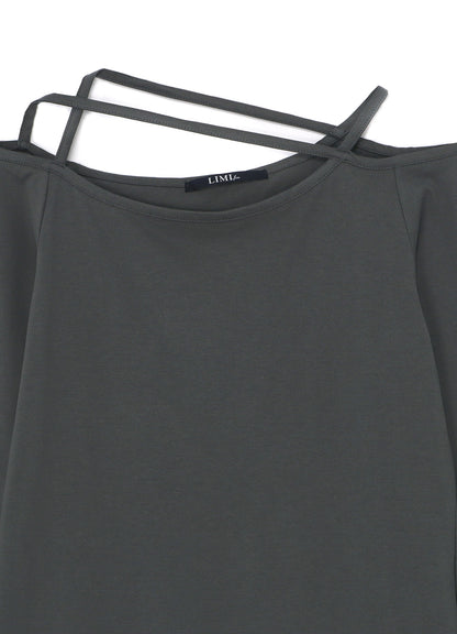 60/2 COTTON JERSEY SHOULDER STRING LONG T-SHIRT