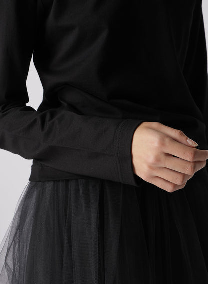 60/2 COTTON JERSEY SHOULDER STRING LONG T-SHIRT