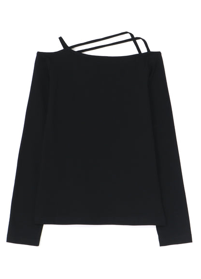 60/2 COTTON JERSEY SHOULDER STRING LONG T-SHIRT