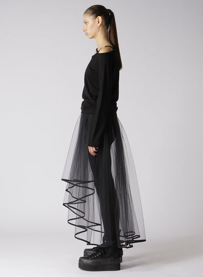 60/2 COTTON JERSEY SHOULDER STRING LONG T-SHIRT