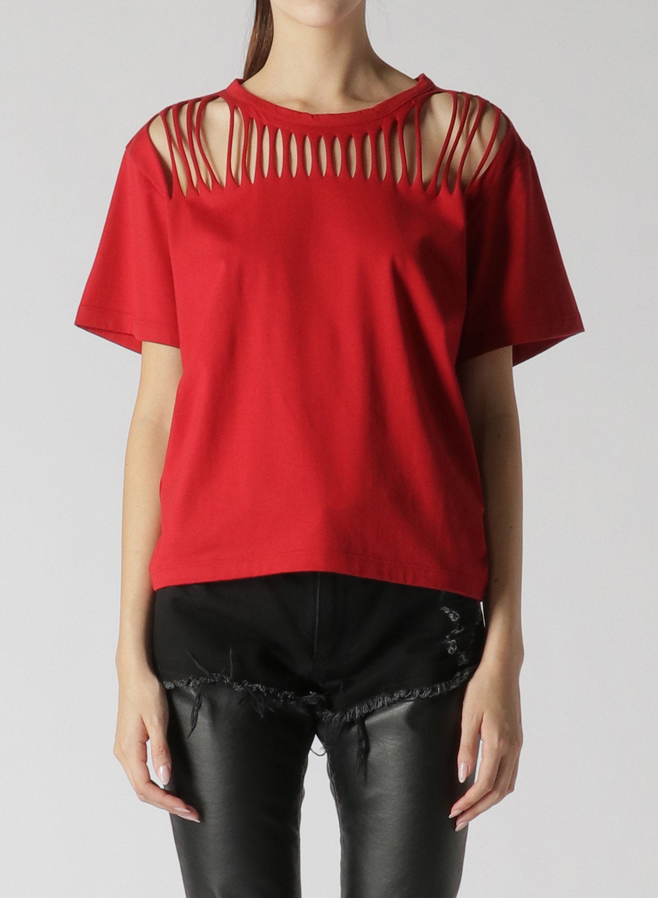 60/2 COTTON JERSEY CUTOUT T-SHIRT