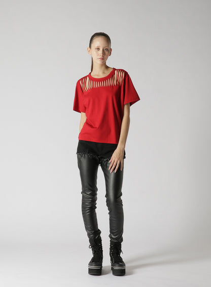 60/2 COTTON JERSEY CUTOUT T-SHIRT