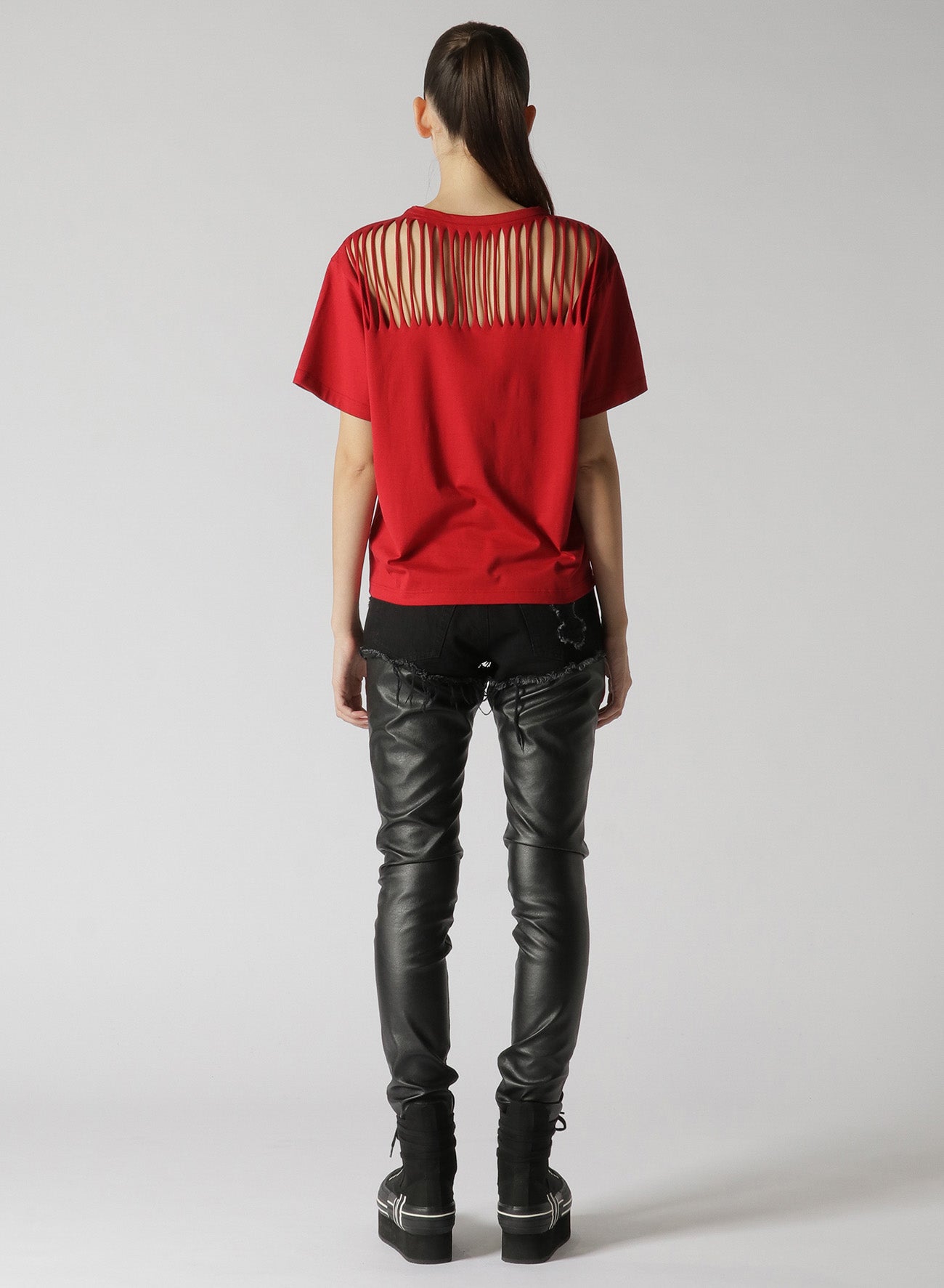 60/2 COTTON JERSEY CUTOUT T-SHIRT