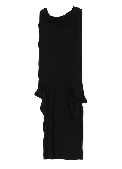 RAYON JERSEY DRAPED DRESS