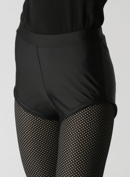 NYLON POLYURETHANE TRICOT MESH PANEL LEGGINGS