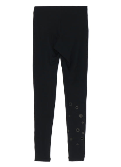 LEATHER DOT JERSEY LEGGINGS