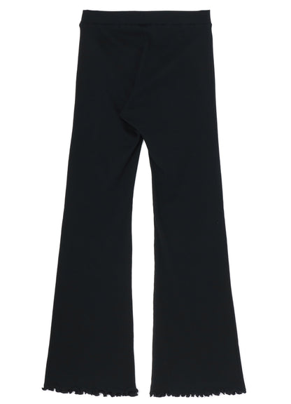 COTTON RAYON RIB FLARE PANTS