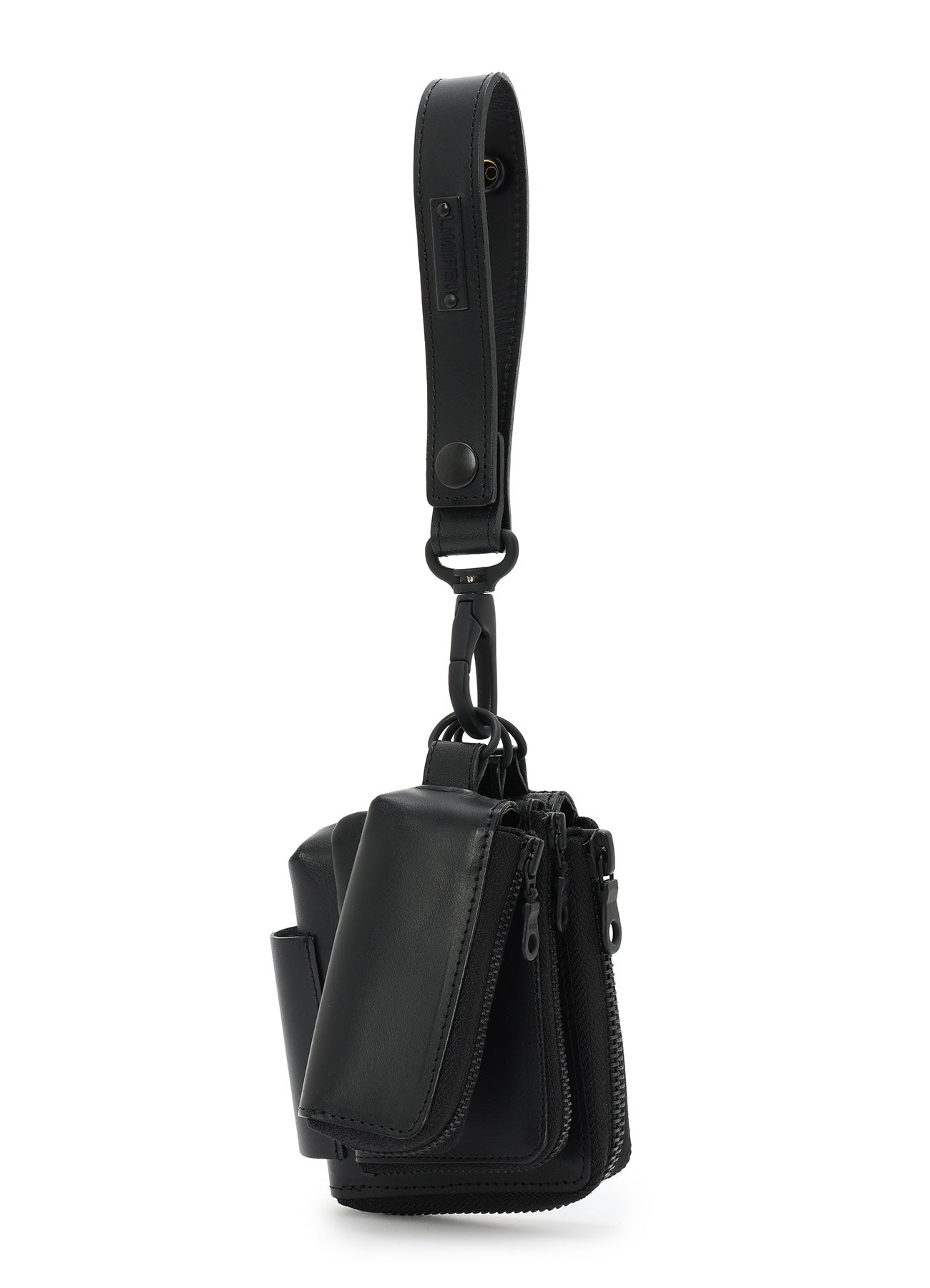 MATTE STEER LEATHER  3LAYERS POUCH