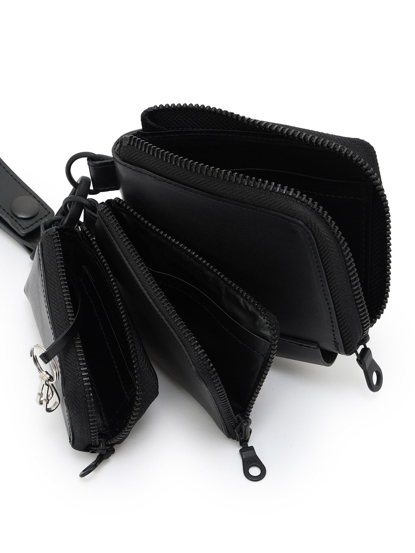 MATTE STEER LEATHER  3LAYERS POUCH