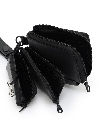 MATTE STEER LEATHER  3LAYERS POUCH