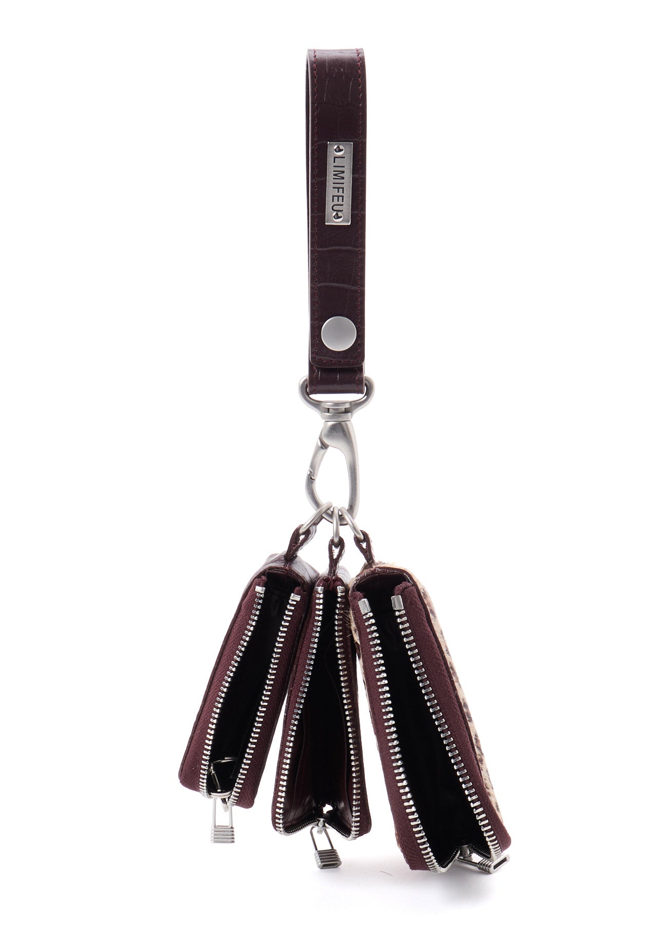 小物 y062017 CROCO EMBOSSED LEATHER + HAIRCALF 3LAYERS POUCH – THE SHOP YOHJI