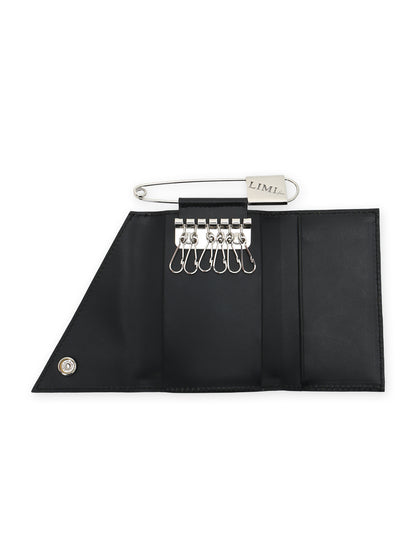 TANNED LEATHER PIN HOOK KEY CASE