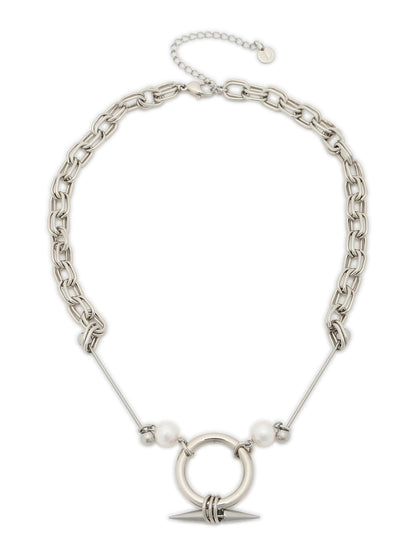 PIERCED PEARL NECKLACE